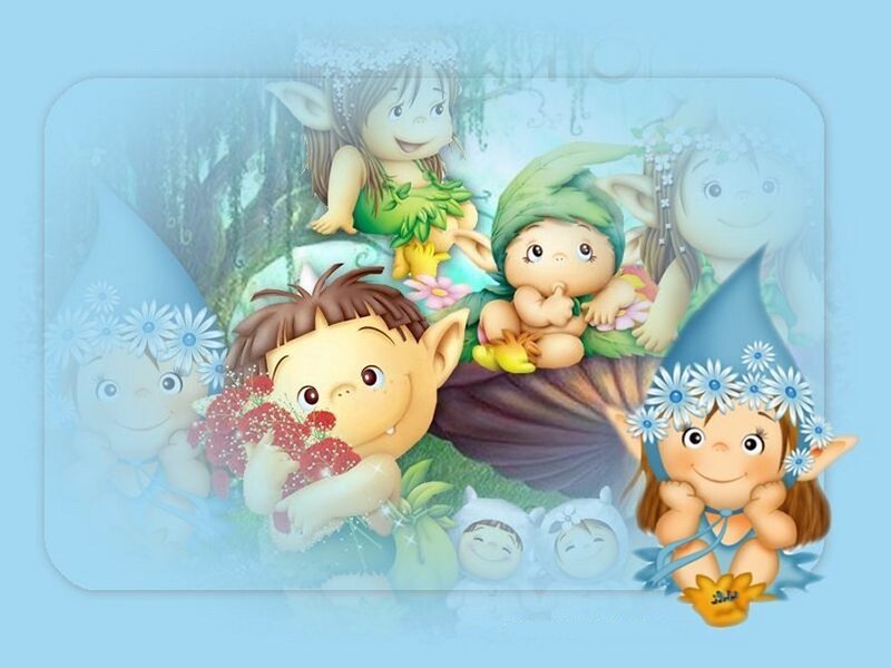 elves in a forest