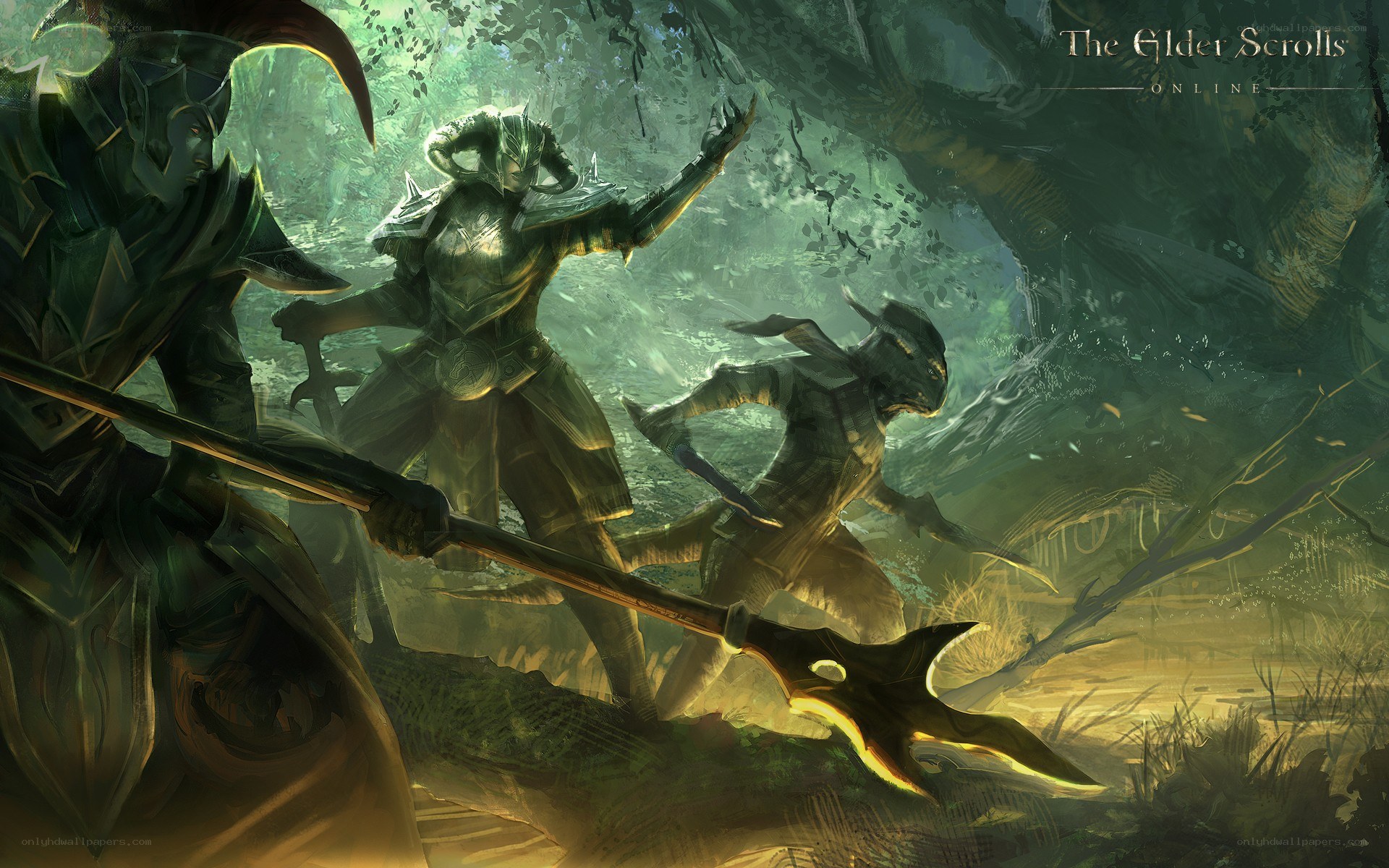 Elves in a forest battle