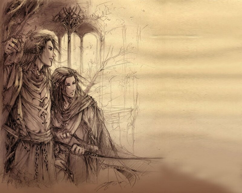 elves in a forest