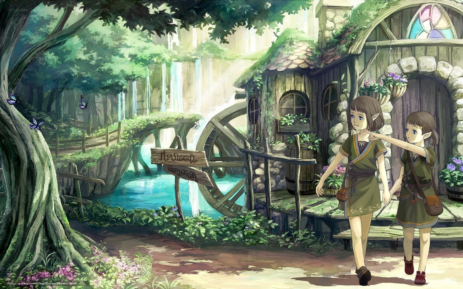 elves in a forest village
