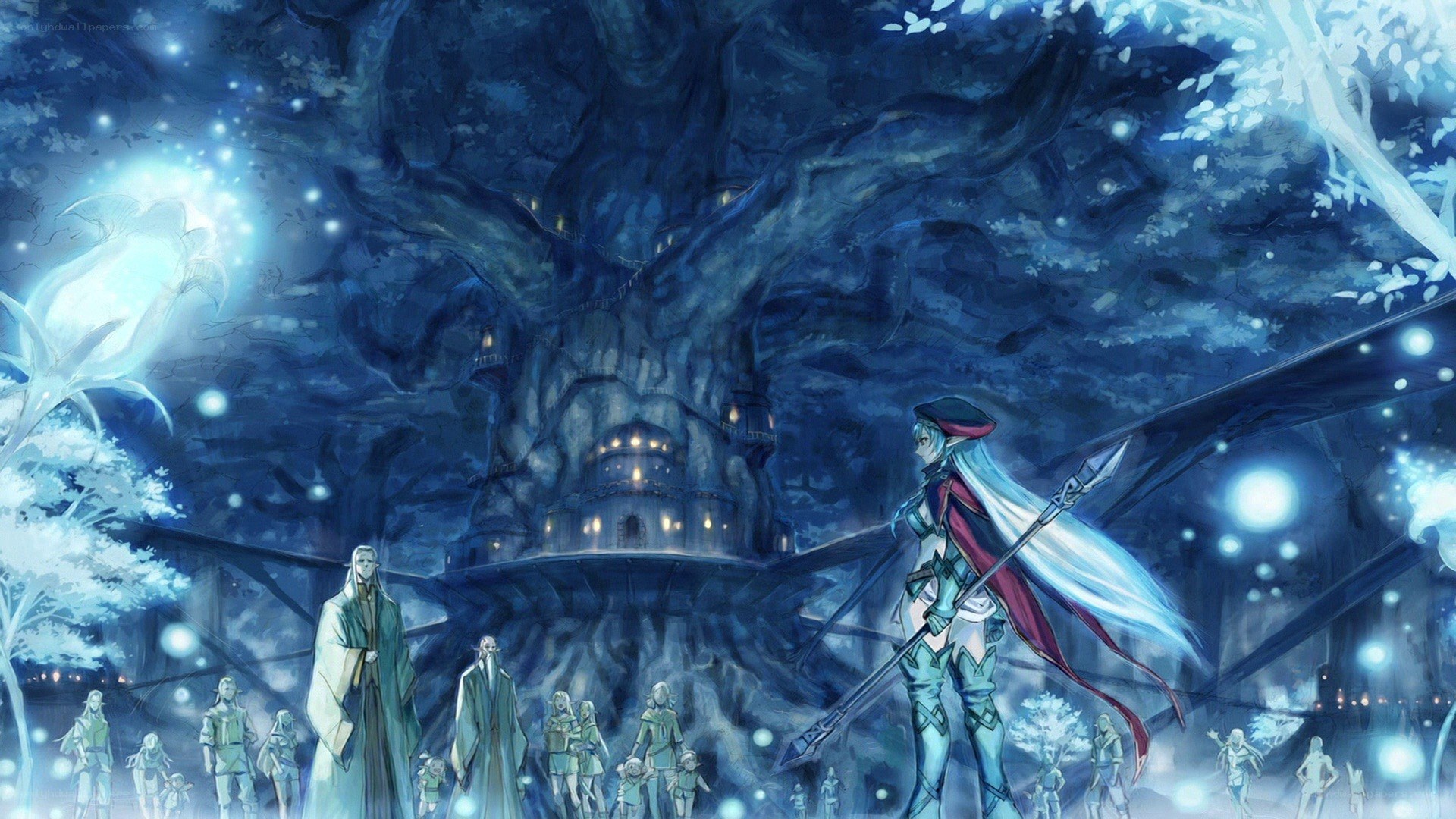 elves in a magical forest