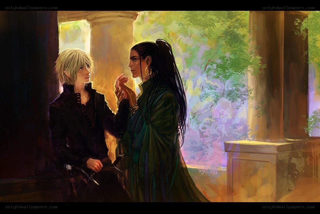 elves in a sunlit corridor