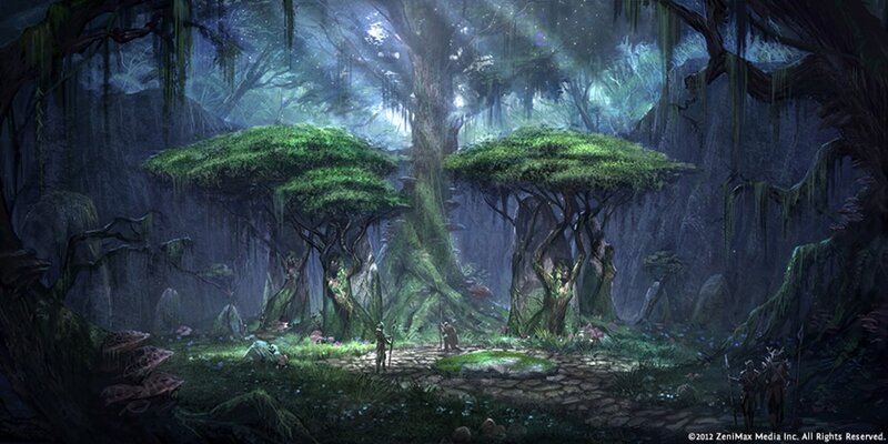 Elves in Forest Clearing