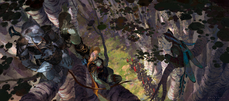 Elves in Forest — Green