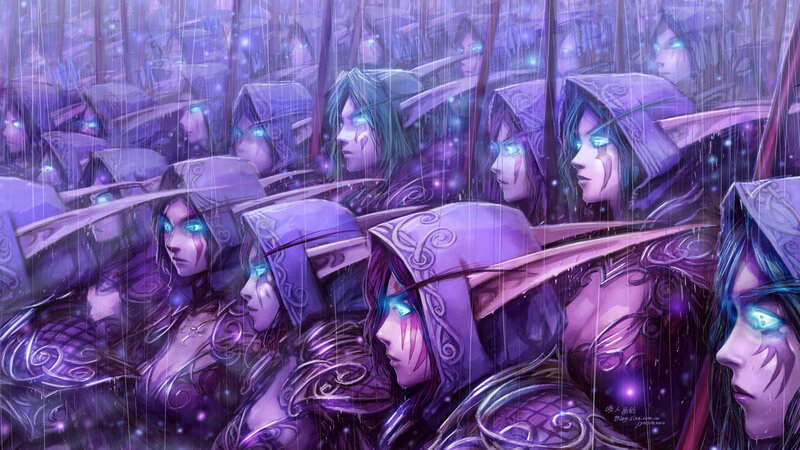 Elves in Purple Armor — Dramatic