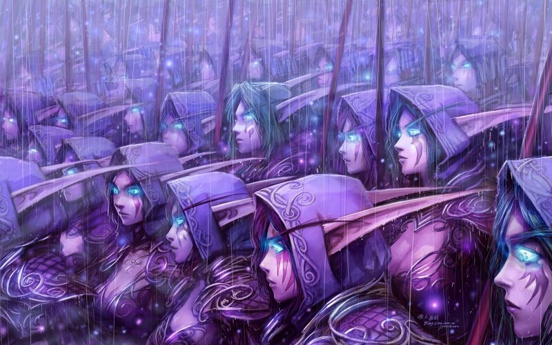 Elves in Purple Armor
