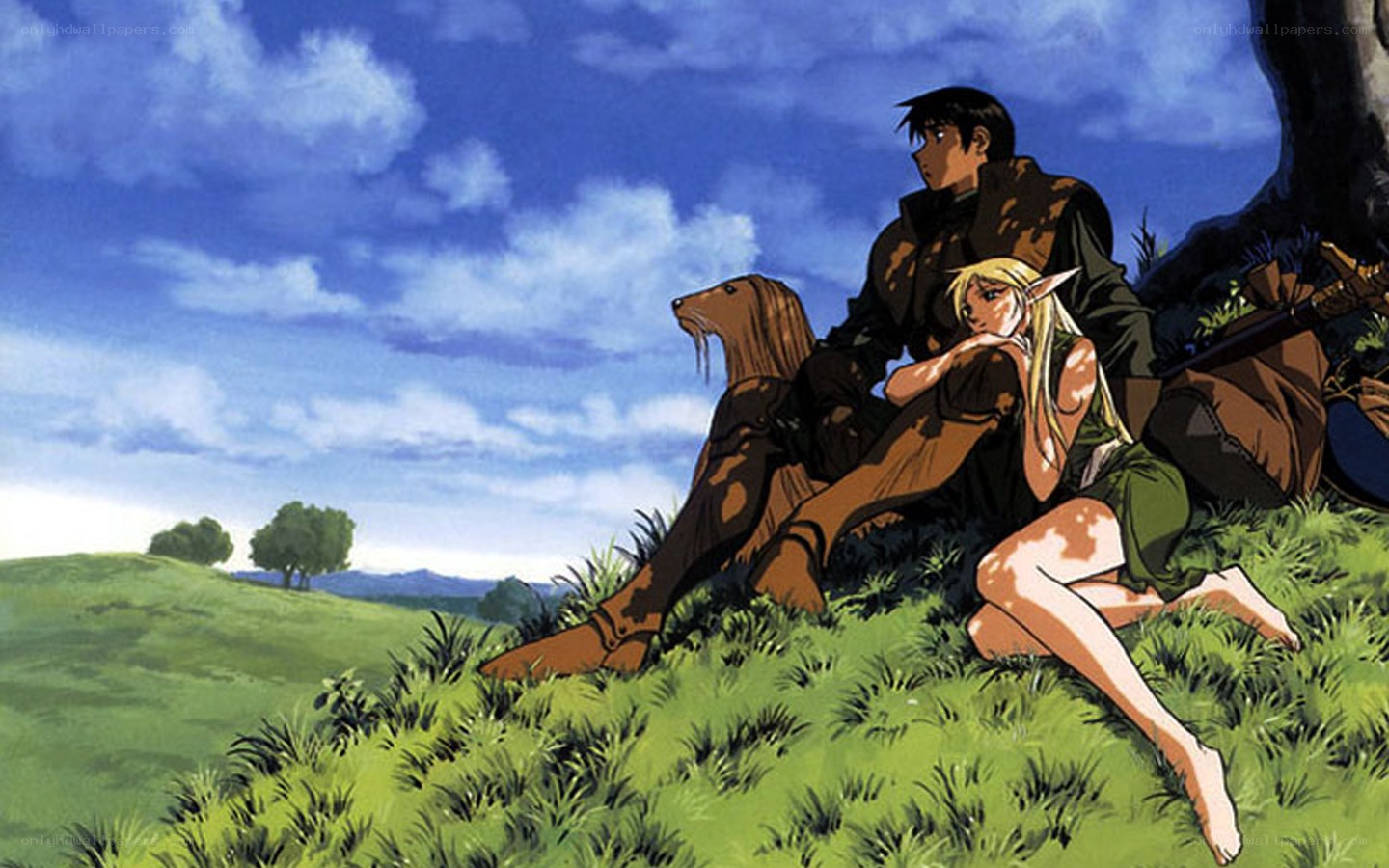 elves on a grassy hill