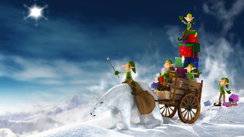 Elves on Polar Bear