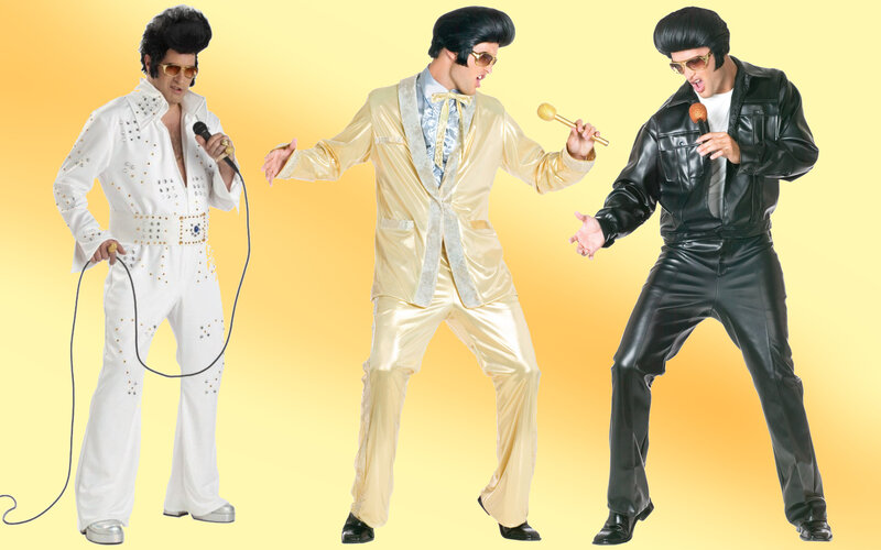 Elvis impersonators in costumes