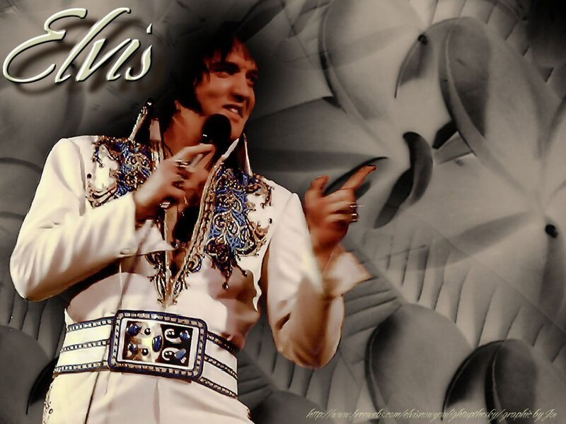 Elvis performing on stage