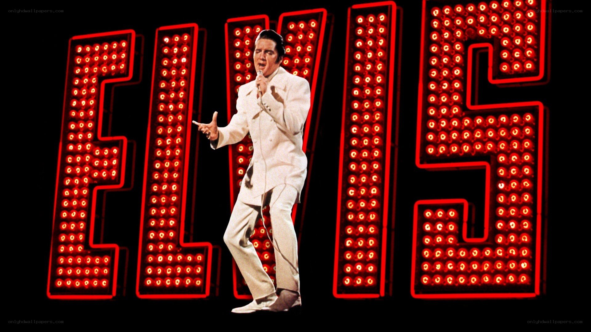 Elvis performing on stage