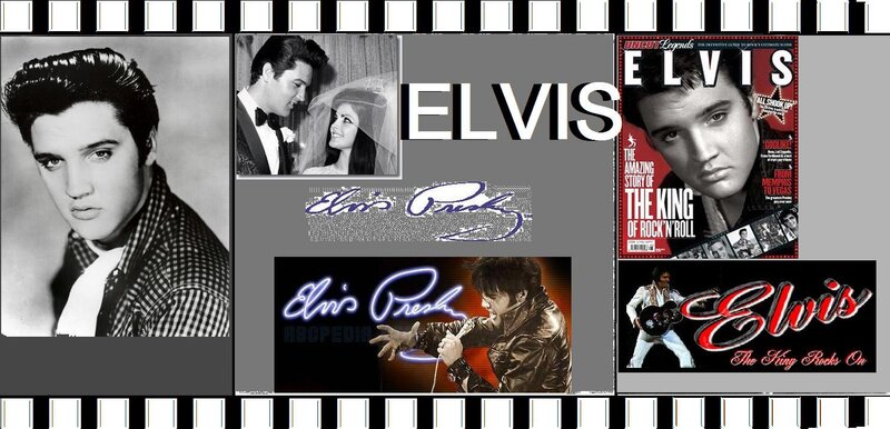Elvis Presley Collage — Black, Nostalgic