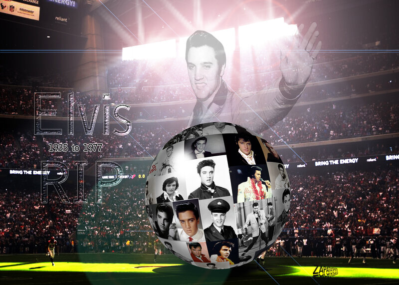 Elvis Presley Collage — Black