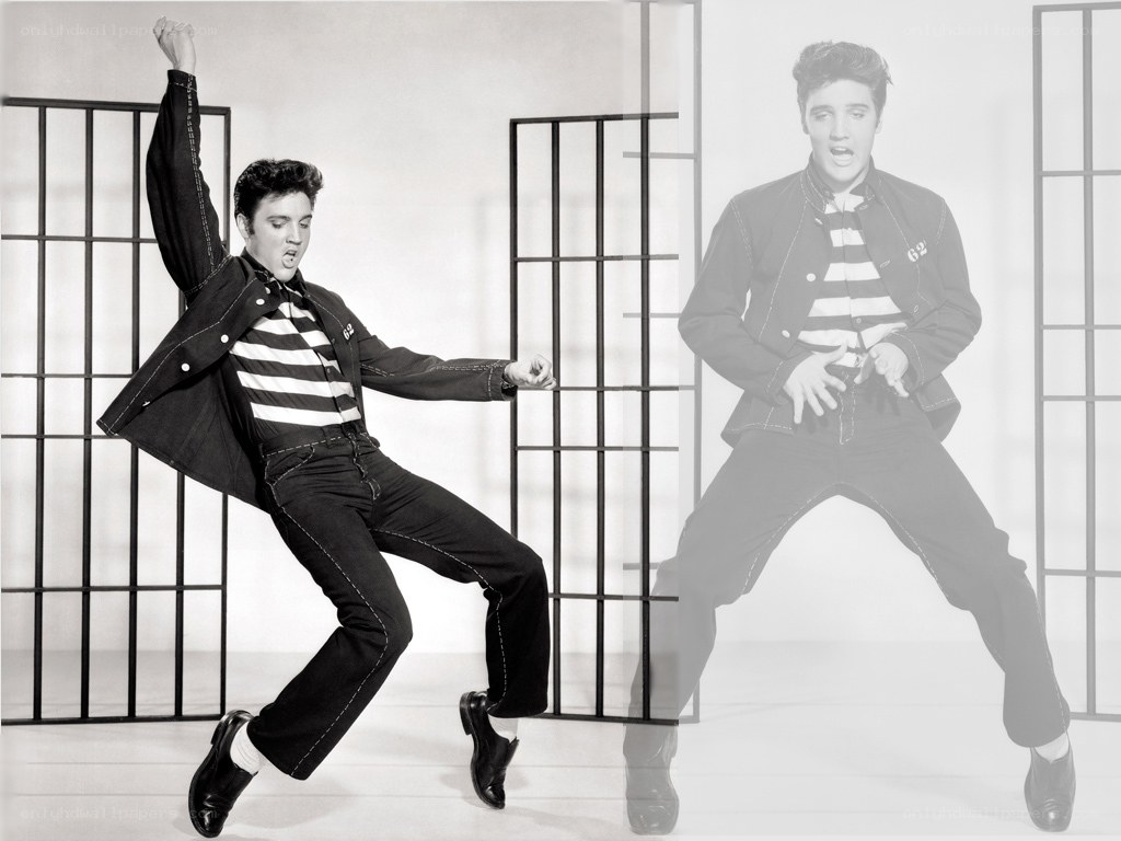Elvis Presley dancing in jail