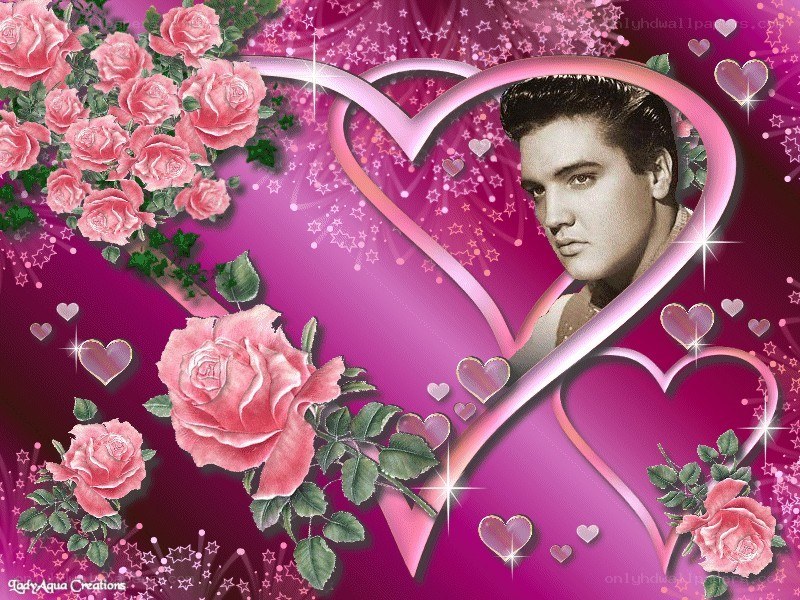 Elvis Presley heart frame