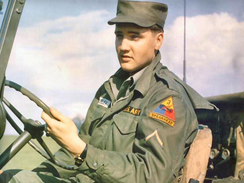 Elvis Presley in Army uniform