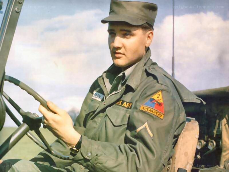 Elvis Presley in Army uniform