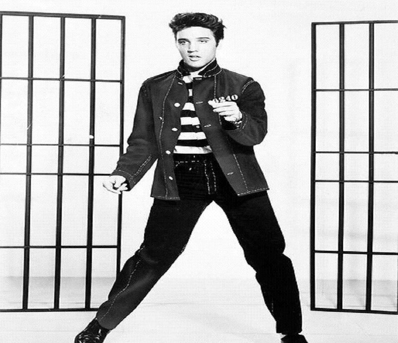 Elvis Presley in jail outfit