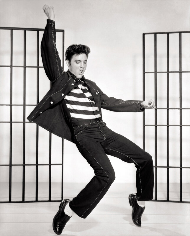 Elvis Presley in prison pose