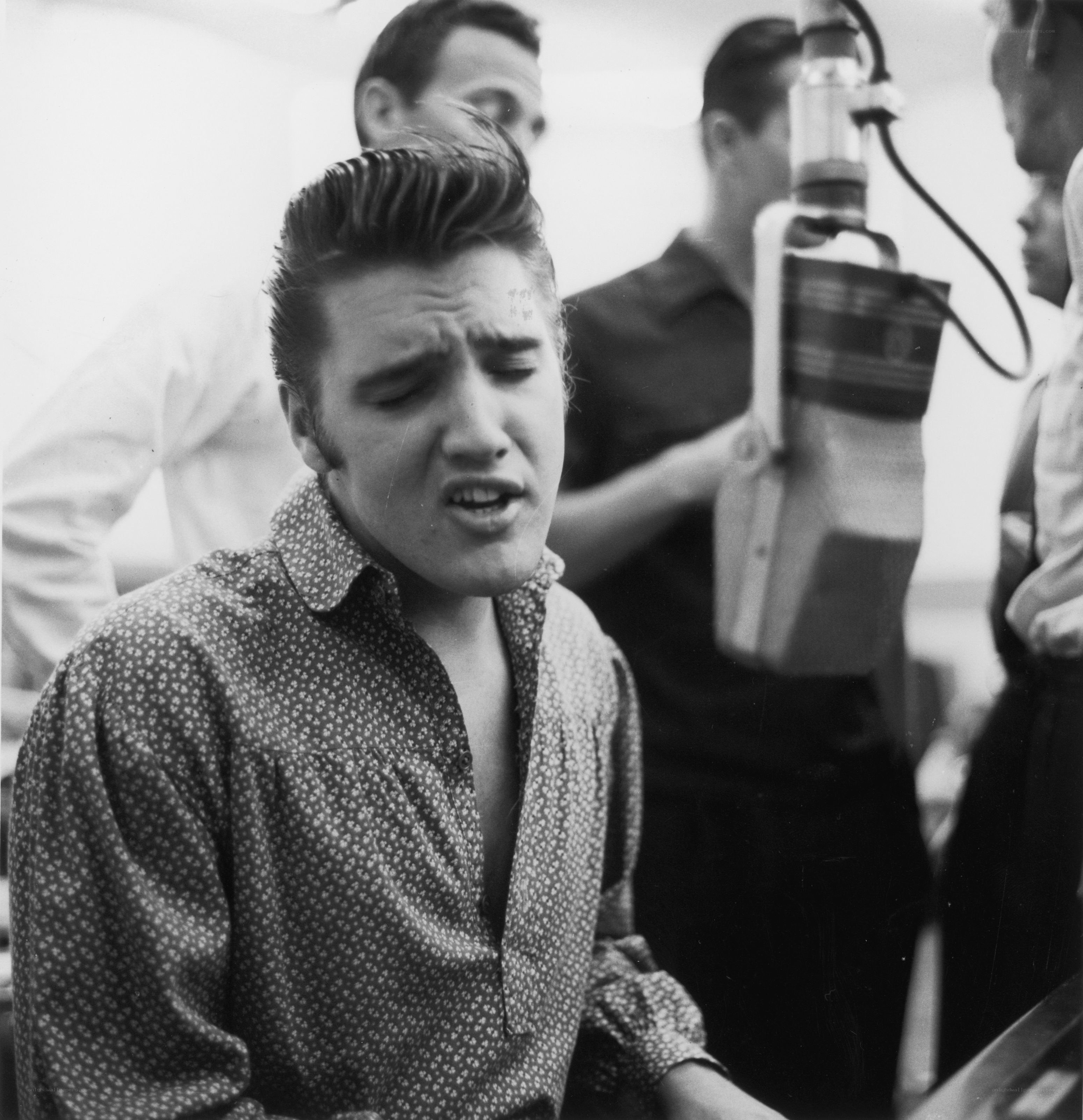 Elvis Presley in recording studio
