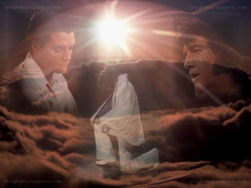 Elvis Presley in the clouds