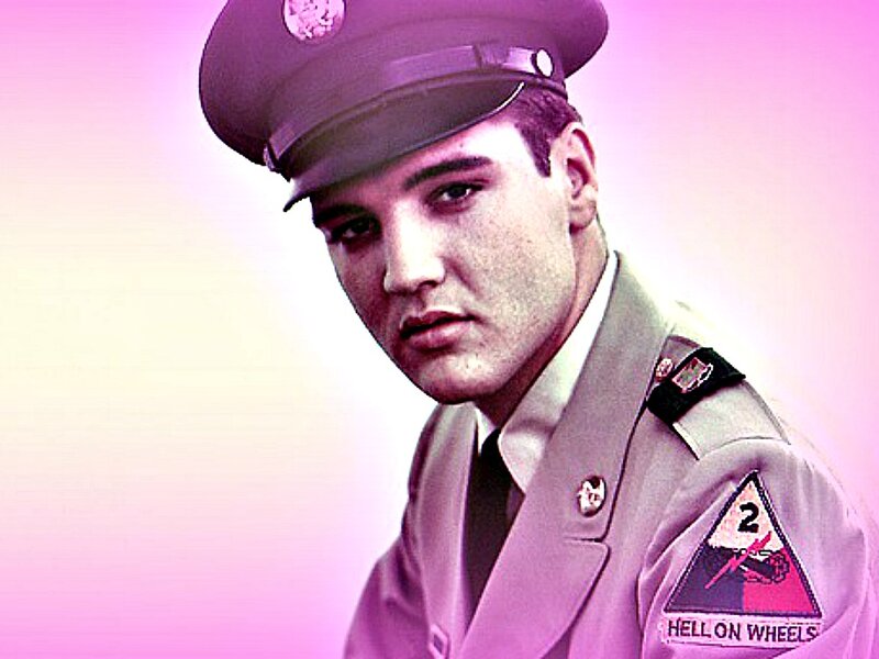 Elvis Presley in Uniform — Pink