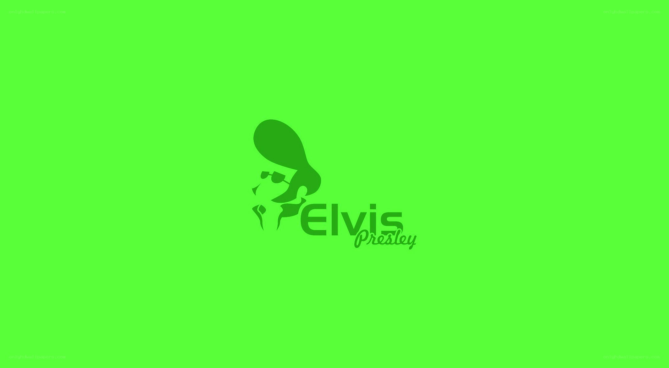 Elvis Presley logo on green