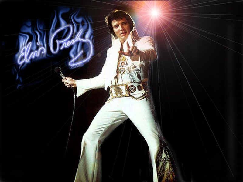 Elvis Presley on stage