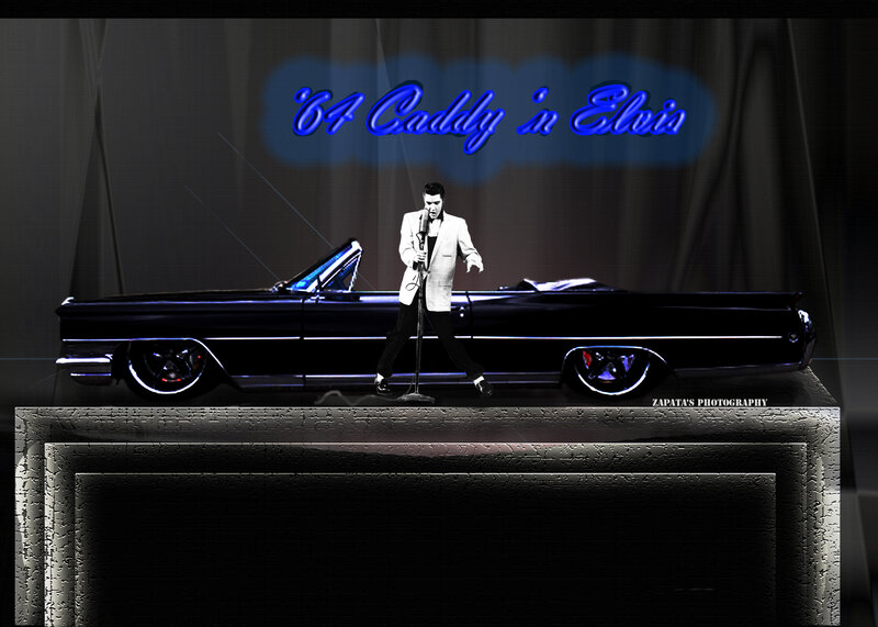 Elvis Presley on Stage — Black, Dramatic, Digital Art