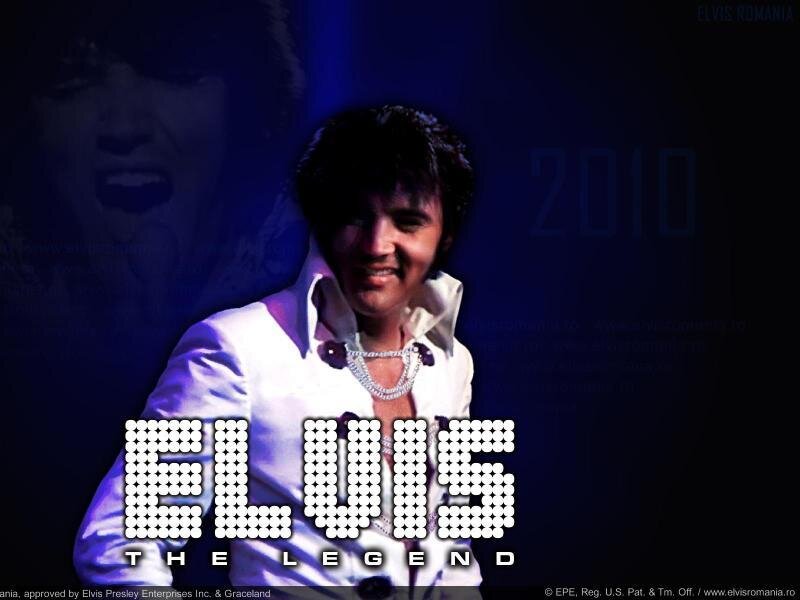 Elvis Presley on Stage — Blue, Dramatic