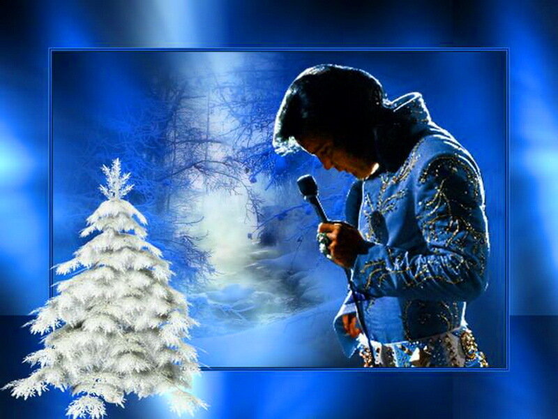 Elvis Presley on Stage — Blue