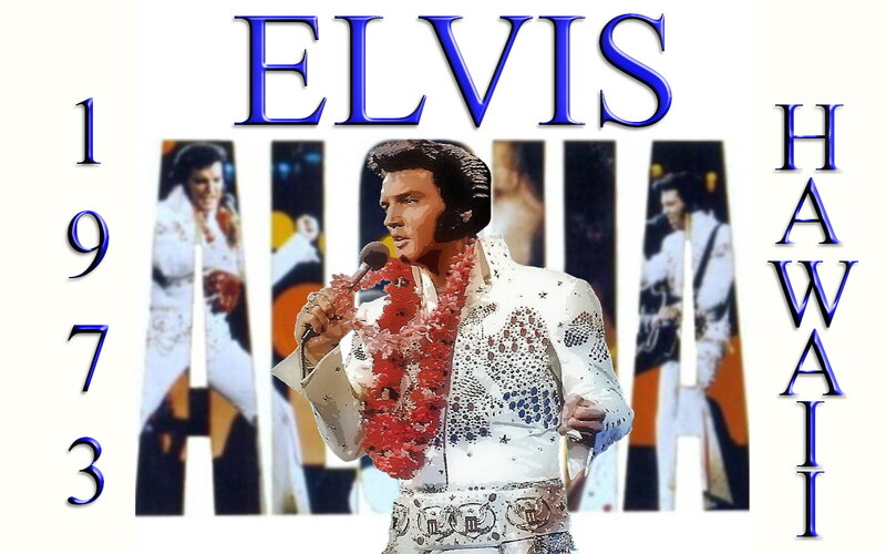 Elvis Presley on Stage — Blue, Vibrant
