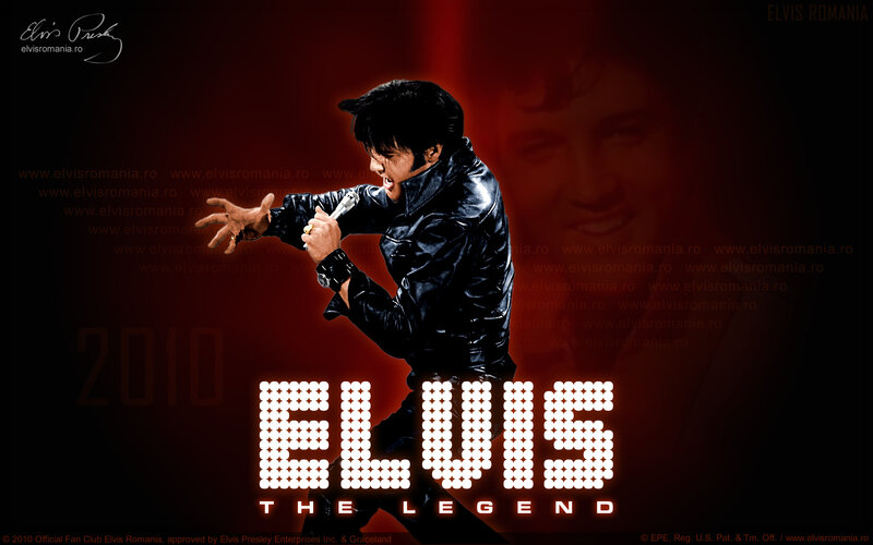 Elvis Presley Performing — Black, Dramatic, Photograph
