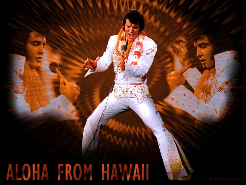 Elvis Presley Performing — Black, Dramatic