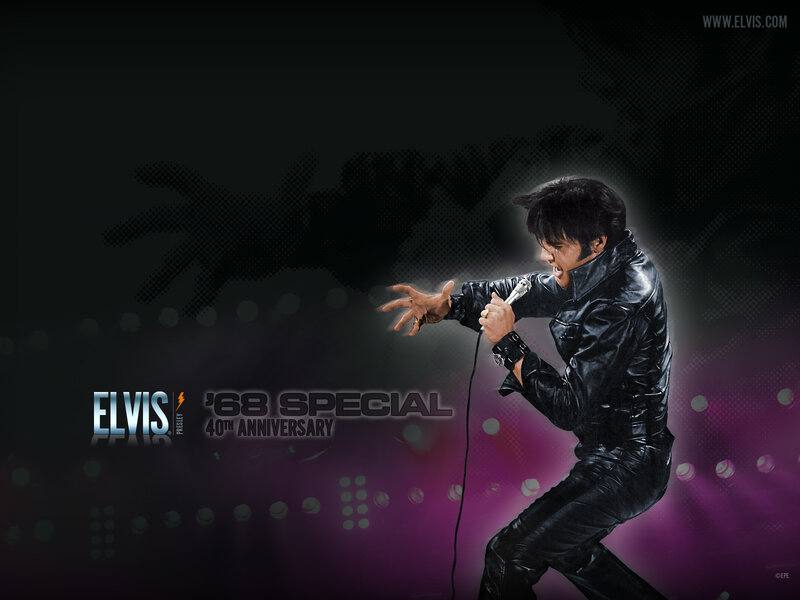 Elvis Presley Performing — Black