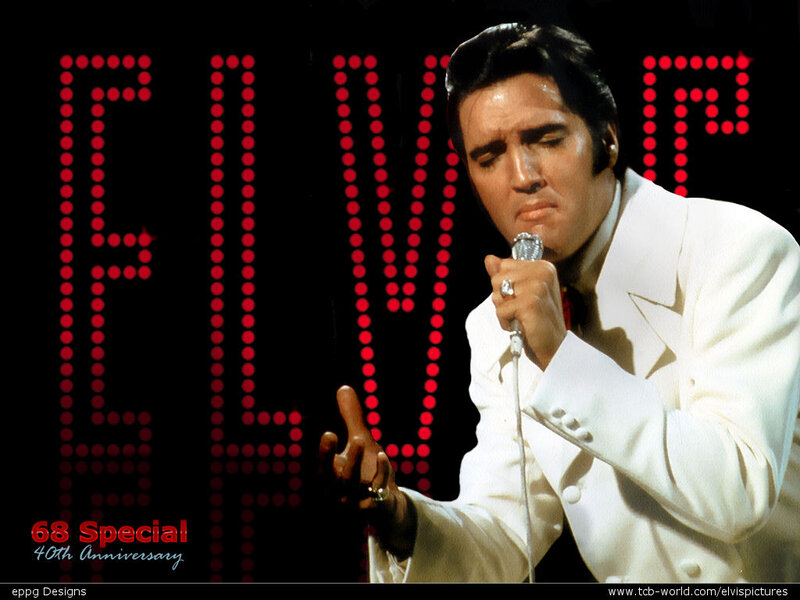 Elvis Presley performing on stage