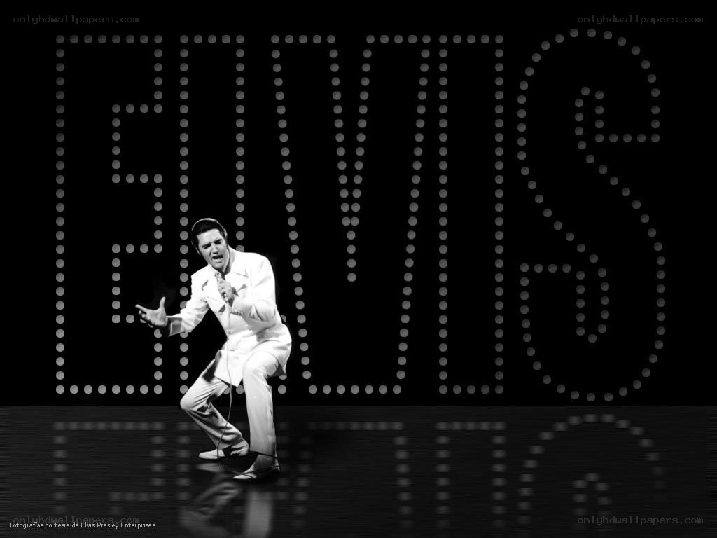 Elvis Presley performing on stage