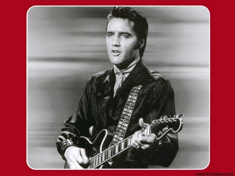 Elvis Presley Playing Guitar — Black, Dynamic