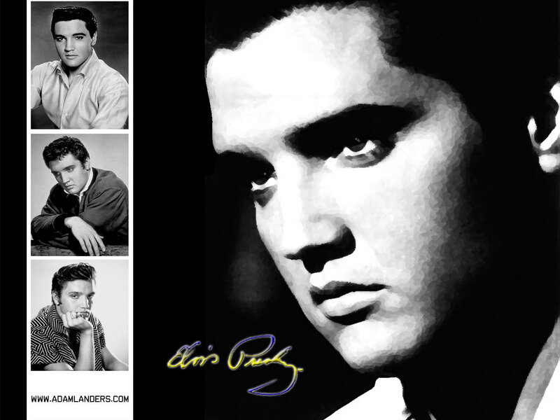 Elvis Presley Portrait — Black, Dramatic, Photograph, Photographs