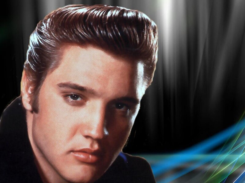Elvis Presley Portrait — Black, Dramatic