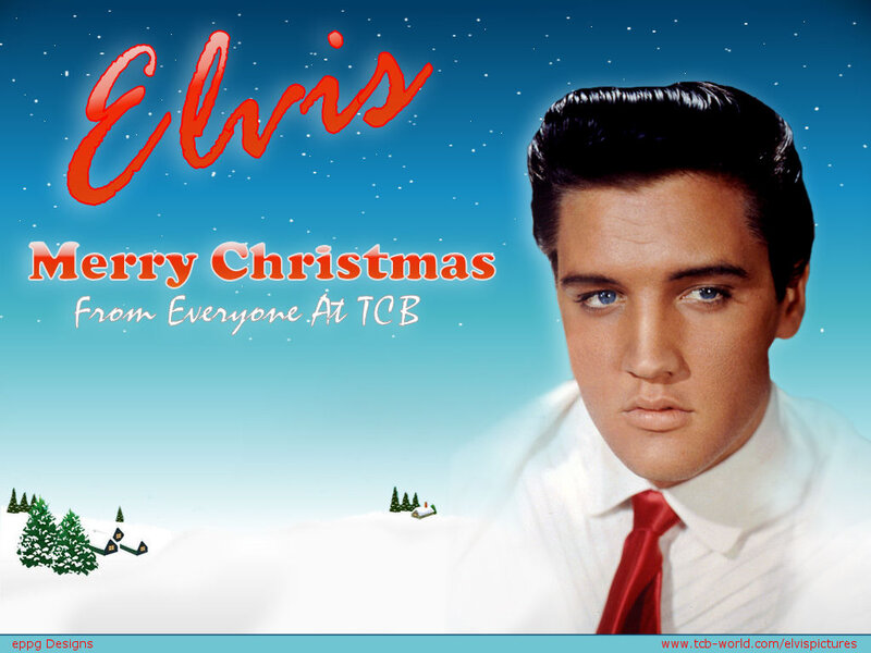 Elvis Presley Portrait — Blue, Festive