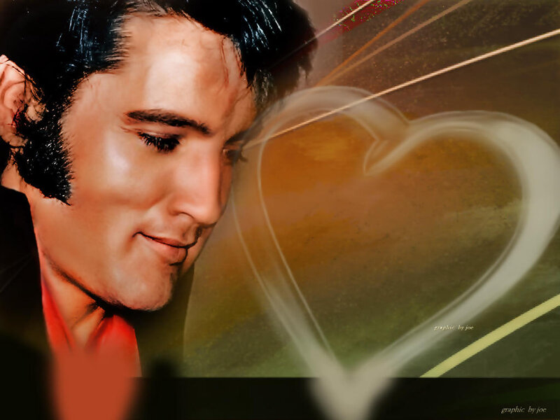 Elvis Presley Portrait — Brown, Romantic