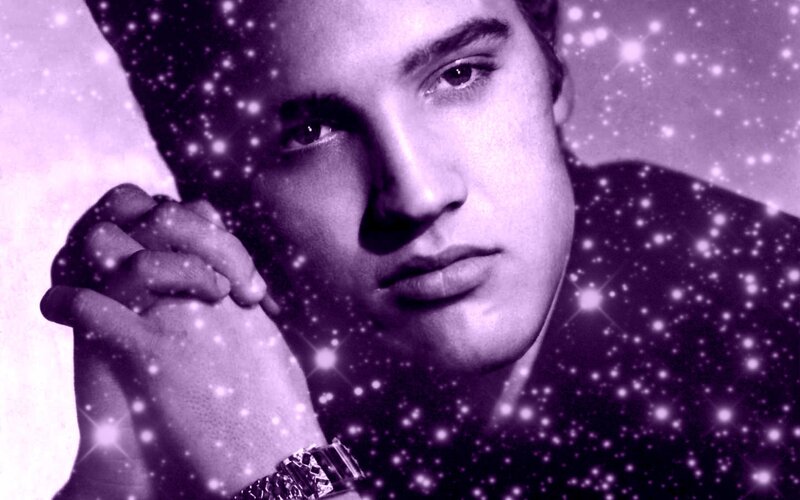 Elvis Presley Portrait — Purple, Dreamy