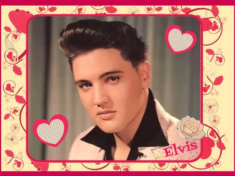 Elvis Presley Portrait — Red, Romantic