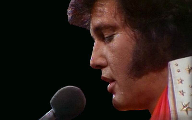 Elvis Presley Singing — Black, Dramatic