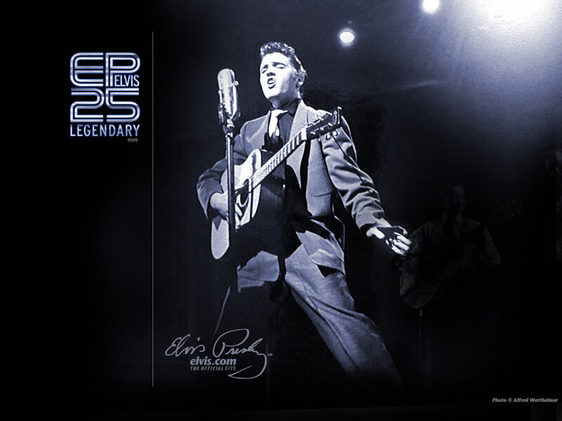 Elvis Presley Singing — Black