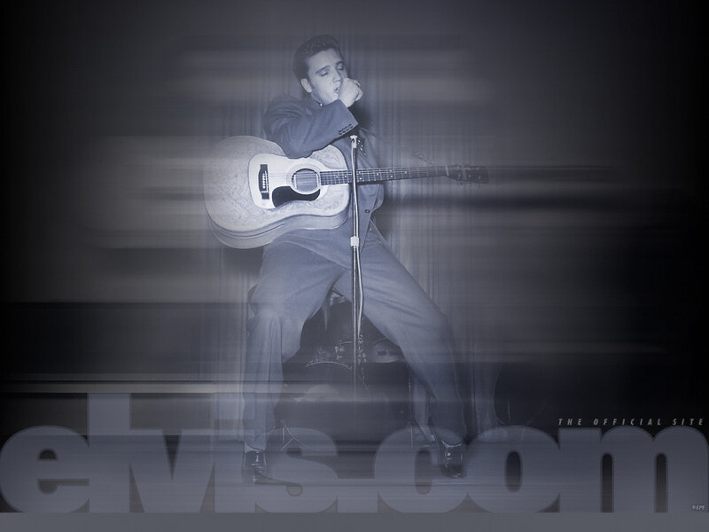 Elvis Presley Singing — Gray