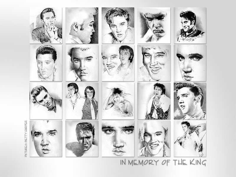 Elvis Presley tribute collage