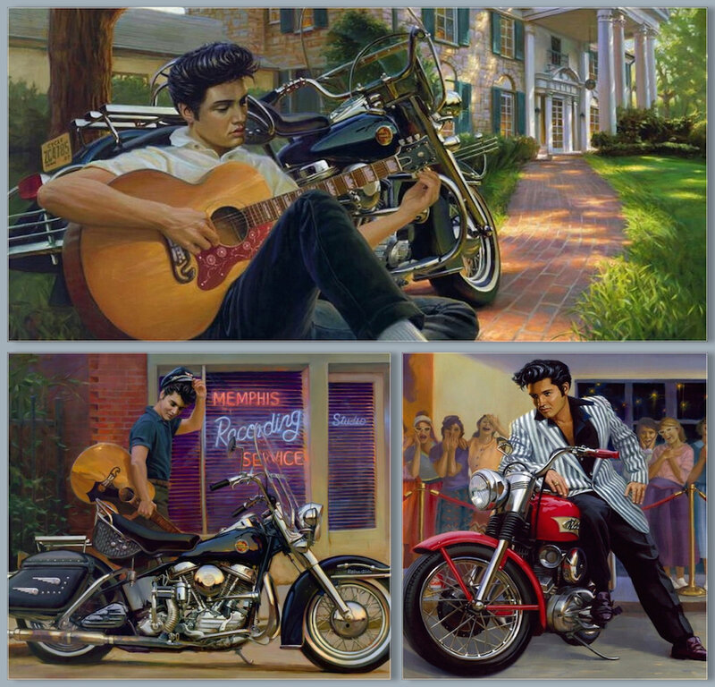 Elvis Presley with Guitar — Brown