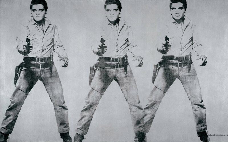 Elvis Presley with Guns — Black